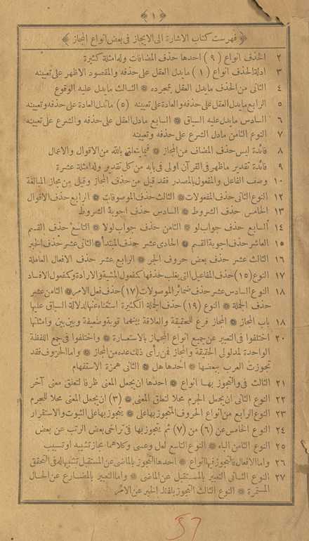 al-Ishārah ilá al-ījāz fī baʻḍi anwāʻ al-majāz